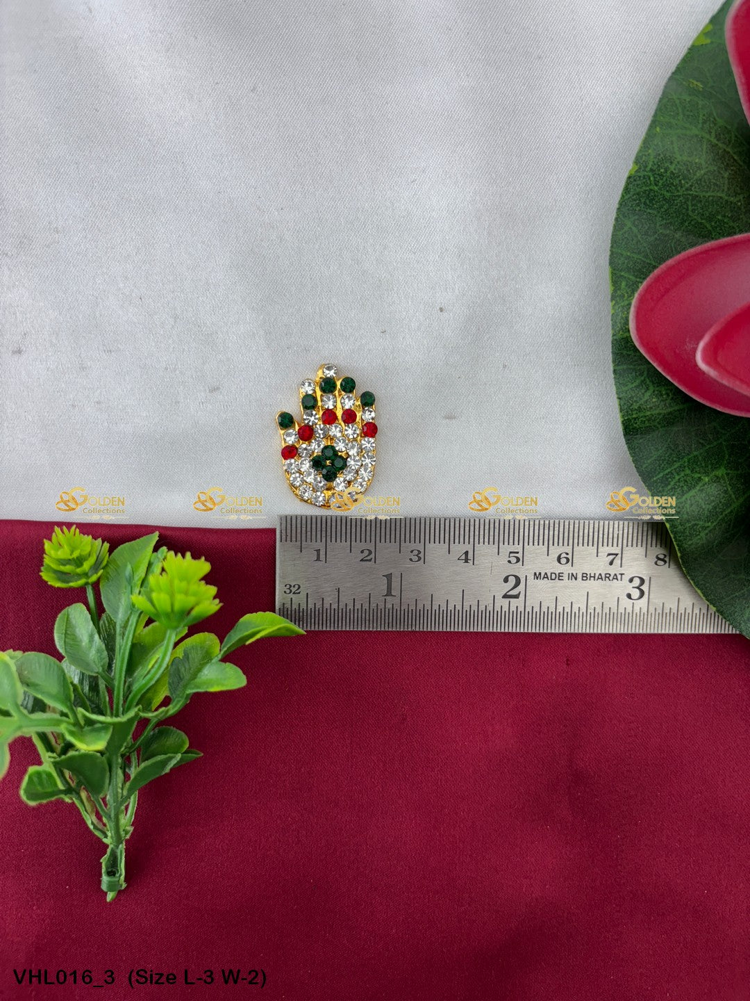 lotus hands of varalakshmi devi idol goldencollections Size: 3 x 2, Color: Multi, Style: Balaji Hastham Image 3