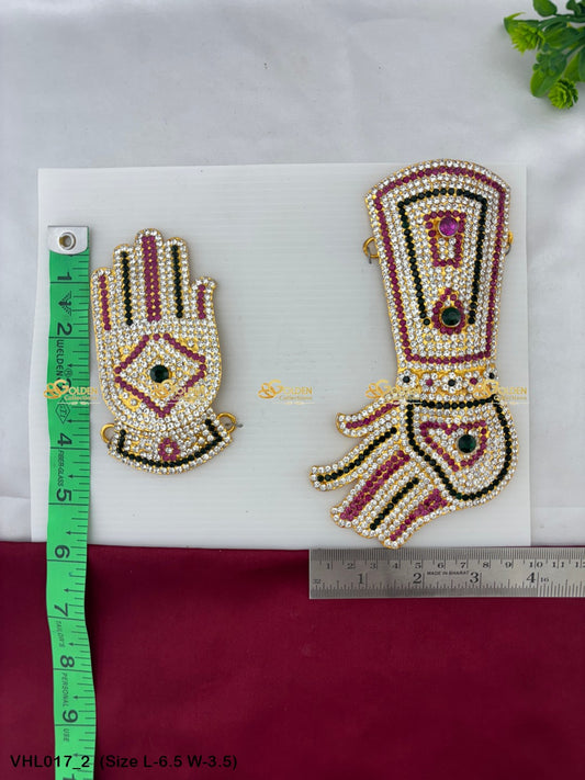 lotus hands of varalakshmi devi idol goldencollections Size: 6.5 x 3.5, Color: Multi, Style: Balaji Hastham Image 2