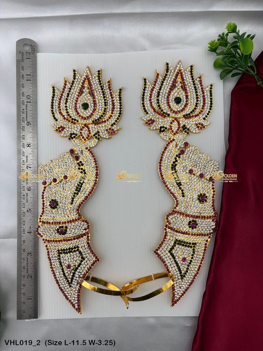 lotus hands of varalakshmi devi idol goldencollections Size: 11.5 x 3.25, Color: Multi, Style: Lotus Hands Image 2