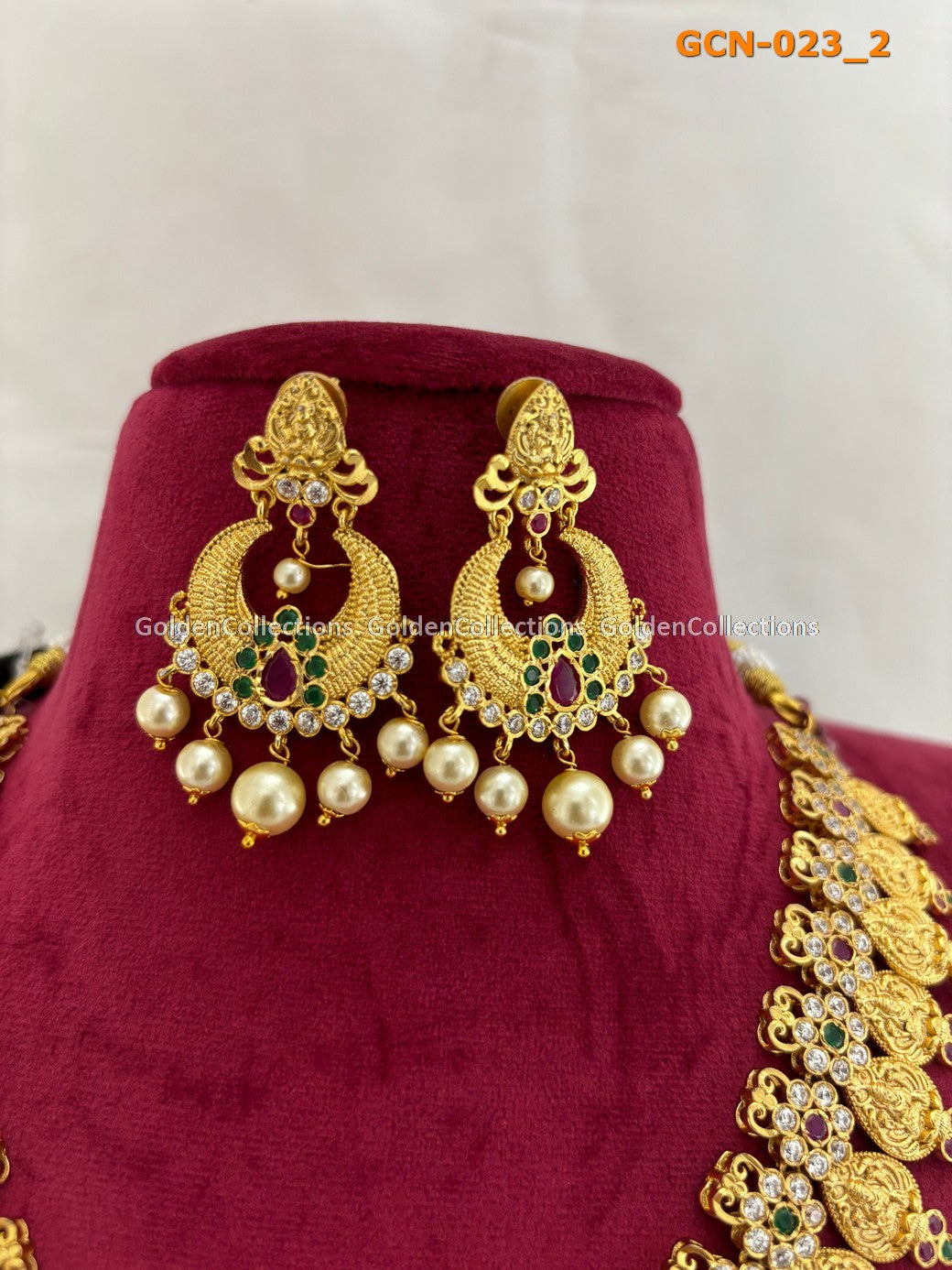 Marriage Bridal Gold Plated Necklace Designs Goldencollections GoldenCollections 3
