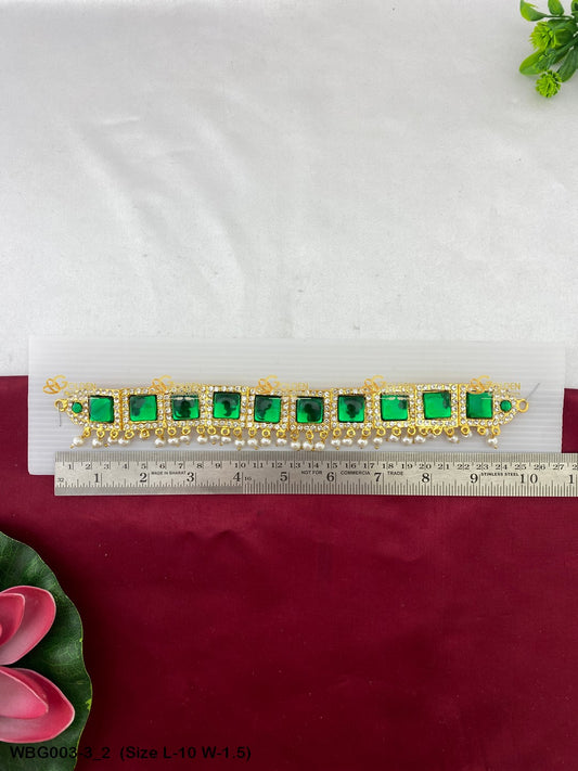 Oddiayanam For Hindu Goddess Waist Belt Goldencollections Size: 10 x 1.5, Color: Multi, Style: Stone Waist Belt Image 2