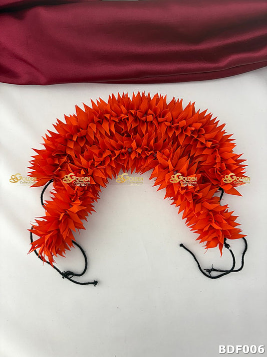 Orange Cloth Bharatanatyam Flowers – Soft Kuchipudi Hair Accessories