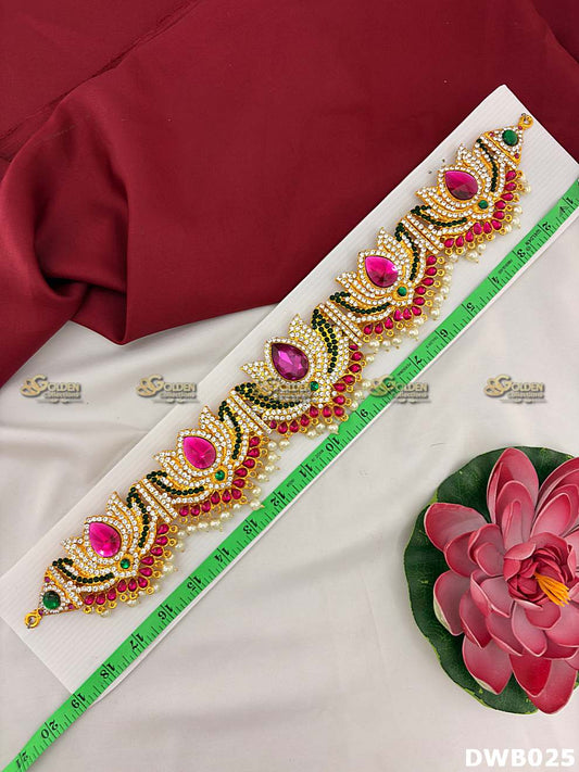 Deity Vaddanam Waist Belt for Varalakshmi / Goddess Idol with Stone Work DWB025