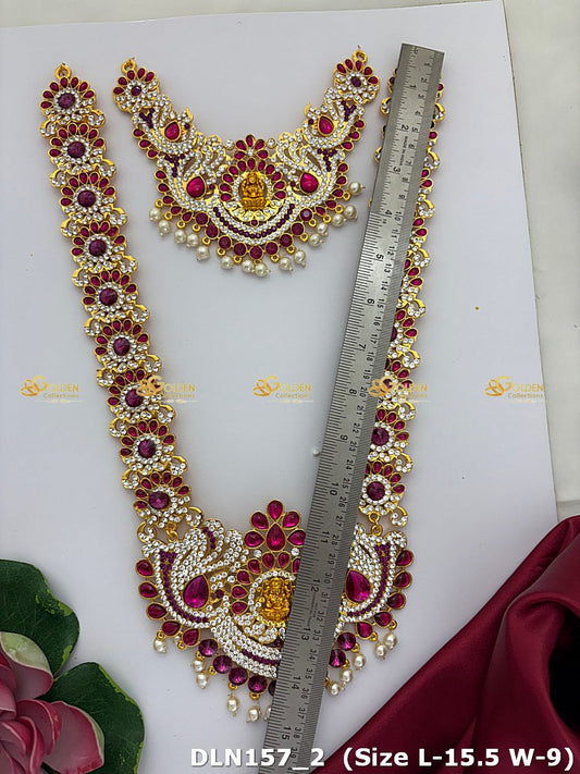 Ornate Temple Deity Long Necklace Dln 157_2