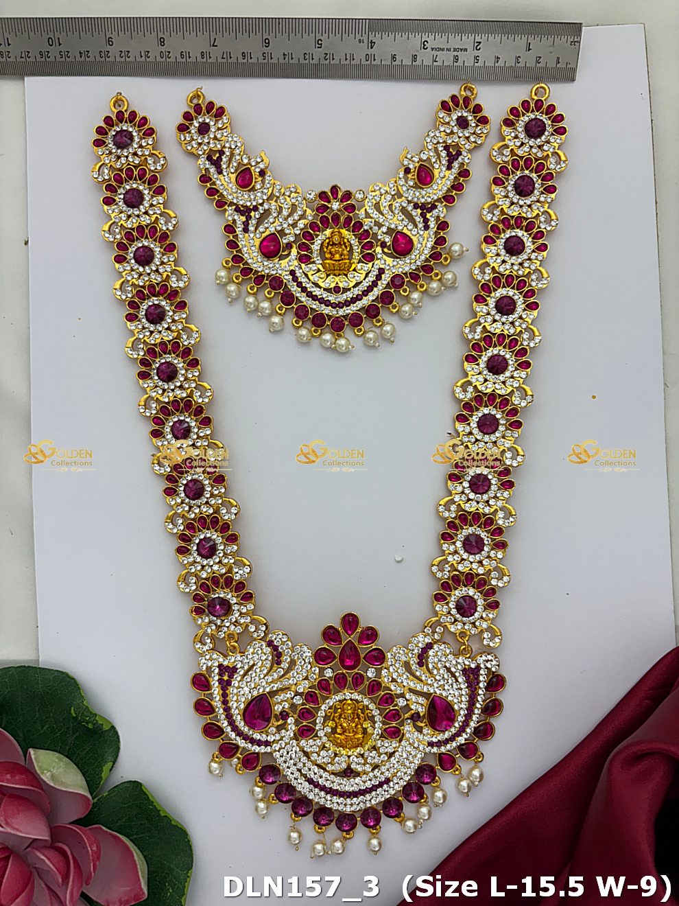 Ornate Temple Deity Long Necklace Dln 157_3