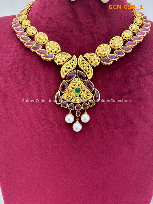 Pearl Set : Trendy Colorful Necklaces GoldenCollections 2