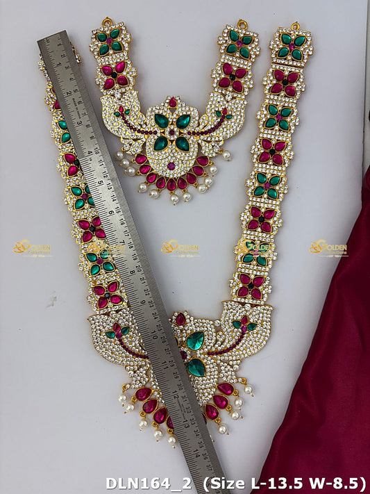 Radiant Goddess Lakshmi Long Necklace Dln 164_2