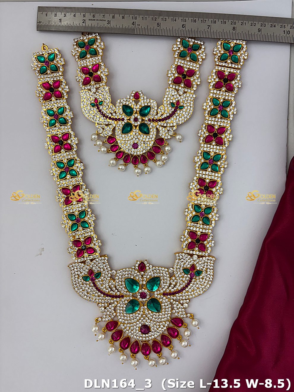 Radiant Goddess Lakshmi Long Necklace Dln 164_3