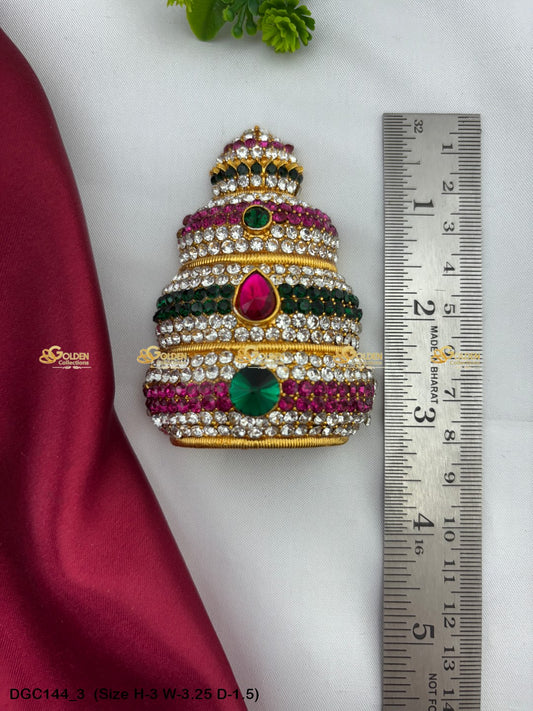 Deity Half Round Stone Crown DGC144 deity crown image 2