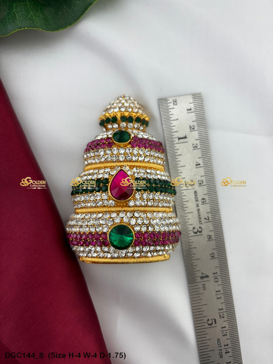 Deity Half Round Stone Crown DGC144 deity crown image 6
