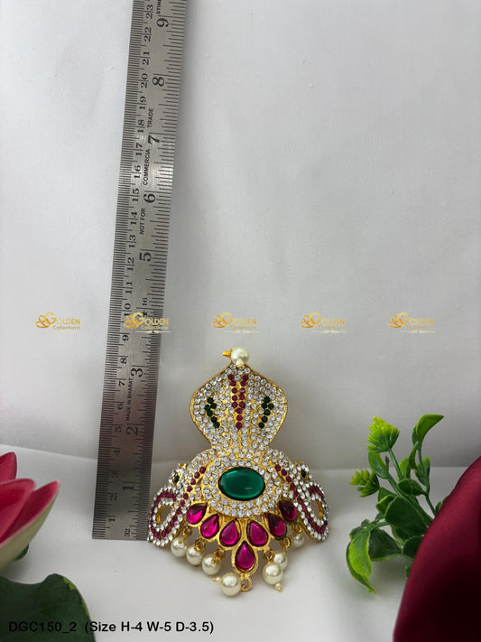 Goddess Half Round Stone Crown DGC150 deity crown image 2