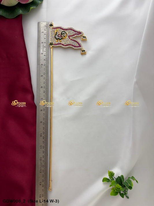 Murugan Seval Kodi Flag Ornament GDW-006 Weapons deity alankaram image 2