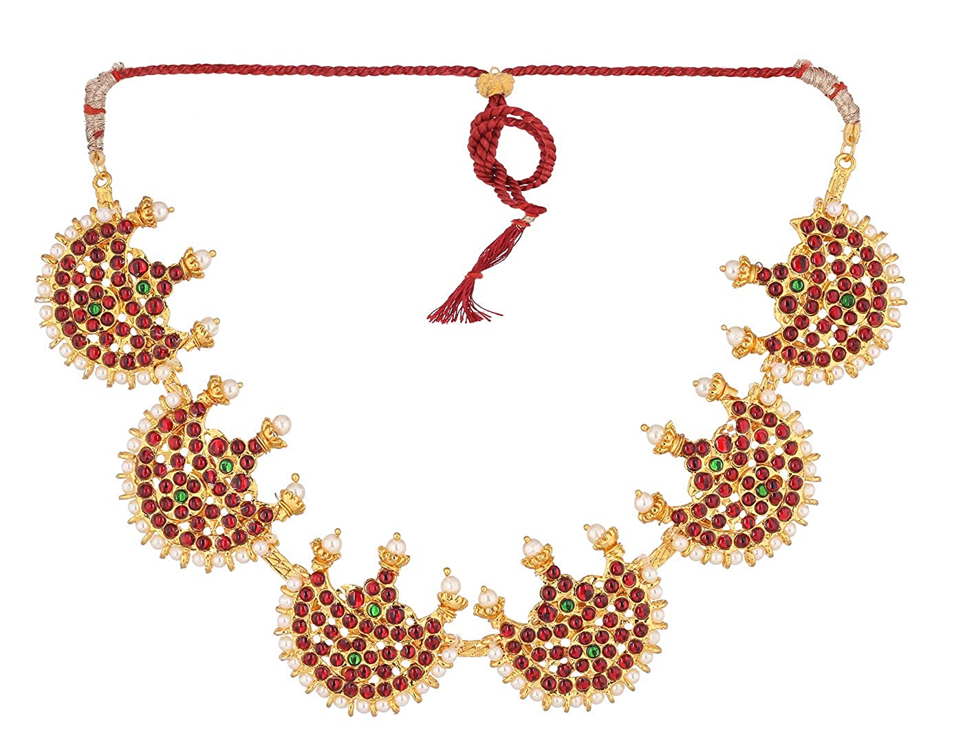 Divine Bharatanatyam Temple Dance Short Necklace Golden Collections