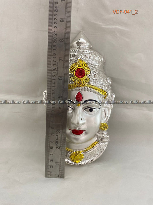 Varalakshmi Ammavaru German Silver Face 8.5 in VDF041 deity face for pooja alankaram image 2