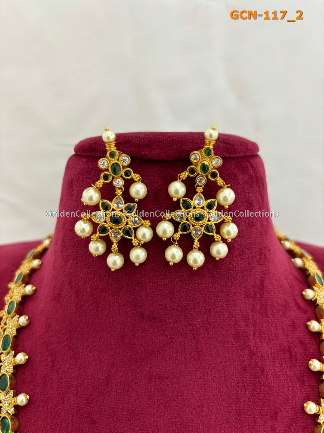 Simple Gold Necklace Design : Short Costume Pearl Necklace GoldenCollections 3