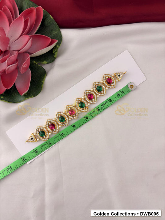 Measurement and scale view of Small Deity Waist Belt Vaddanam for Idols for fit checking