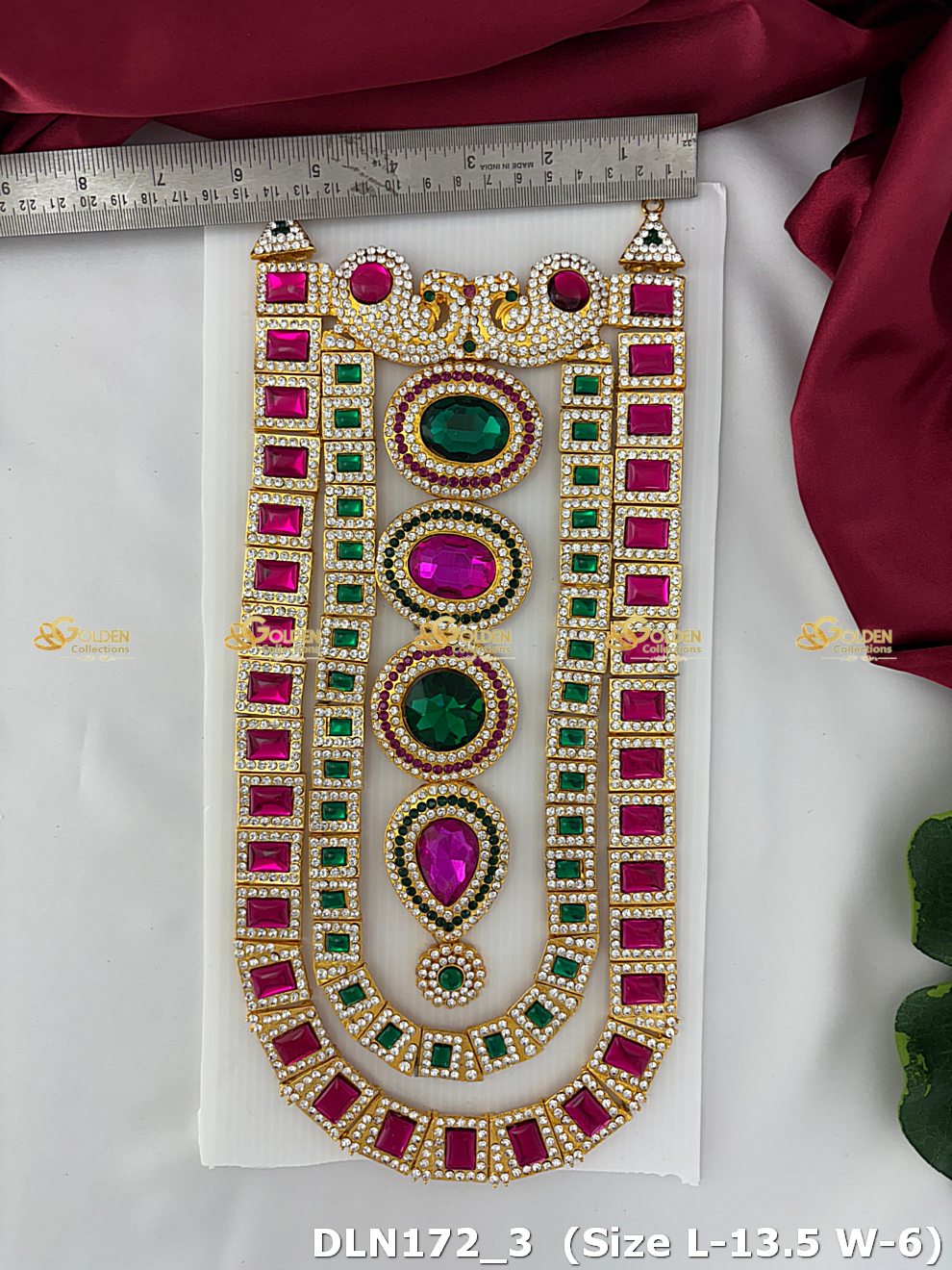 Deity Chest Long Haram DLN172 for Venkateshwara and goddess idol chest alankaram image 3