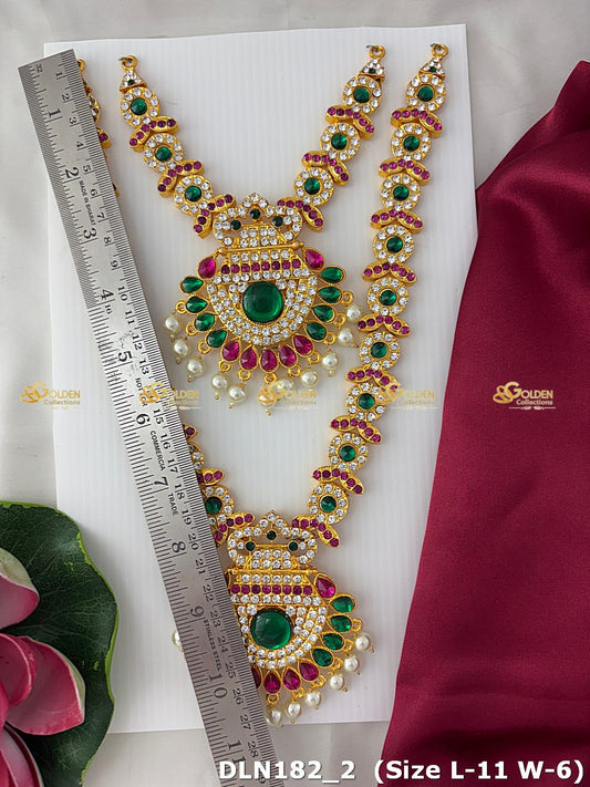 Traditional Goddess Lakshmi Necklace Goldencollections Dln 182_2