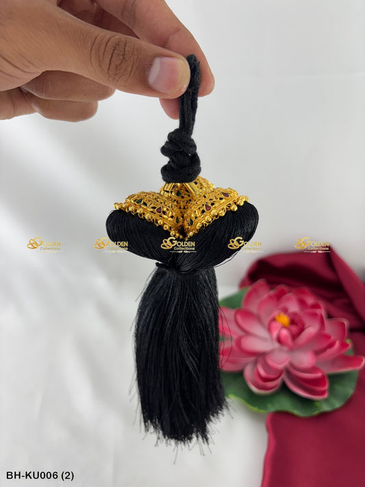 Traditional Jada Kucchulu Bharatanatyam Hair Accessory Size: One Size, Color: Multi, Style: Jada Kuppulu Image 2