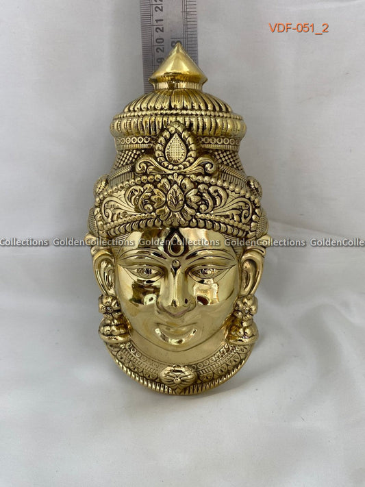 Varalakshmi Amman Brass Face for Hindu Festival Decoration VDF-051 2