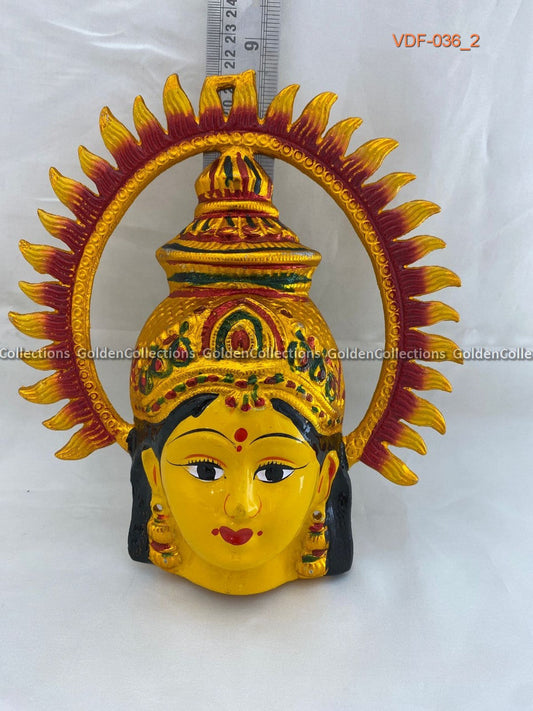 Varalakshmi Ammavaru Deity Face 8.5 in VDF036 deity face for pooja alankaram image 2
