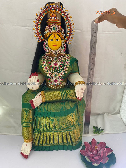 Varalakshmi Amman Idol Full Set 28 in Green VVD111 for Varalakshmi Vratham pooja image 2