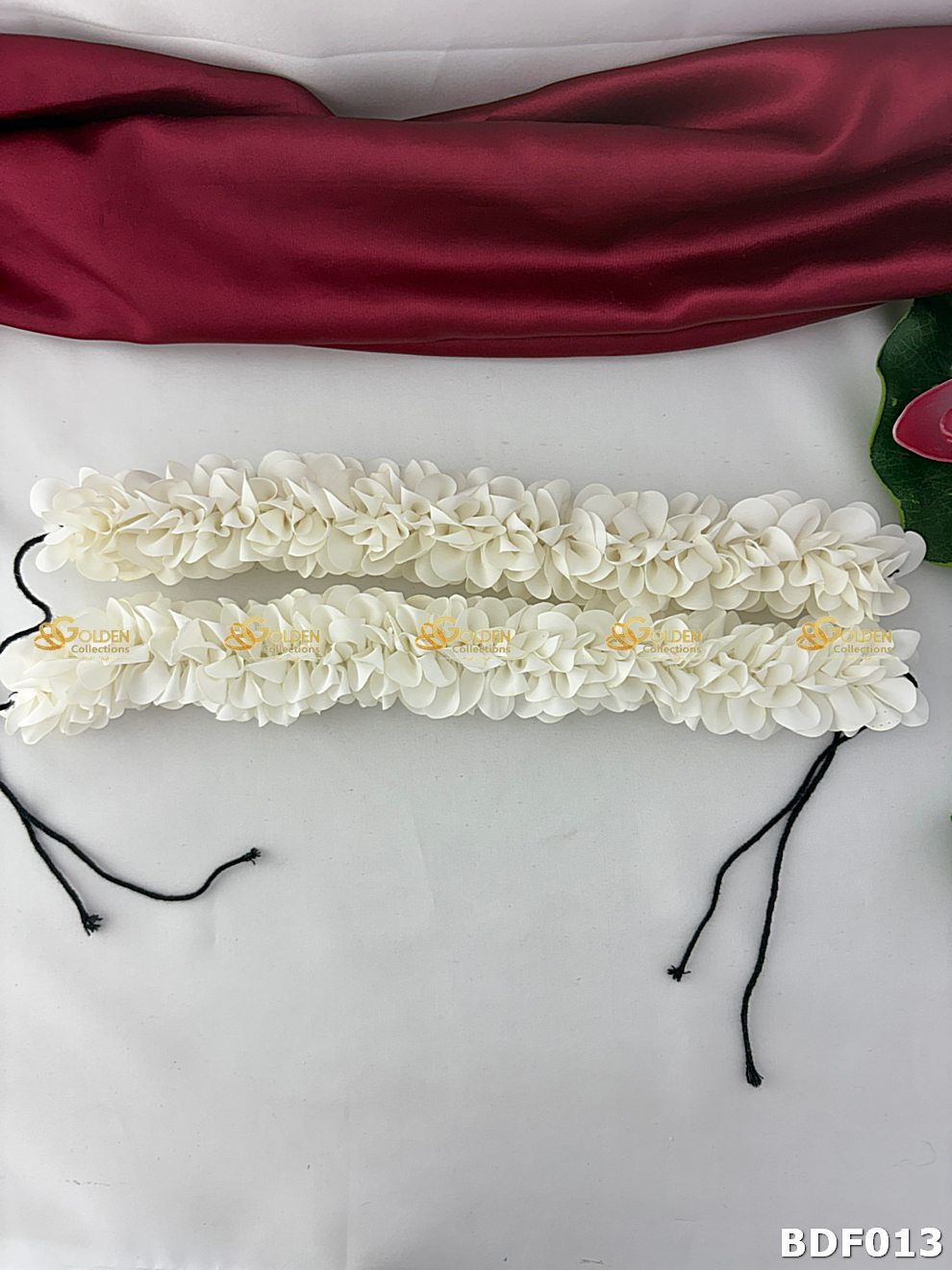 White Cloth Bharatanatyam Dance Flowers – Soft Jasmine Juda for Classical Dance goldencollections