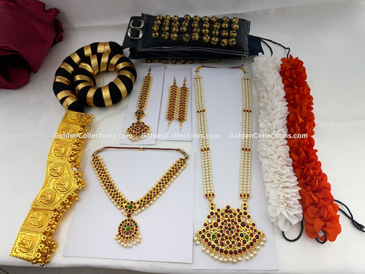 Bharatanatyam Classical Dance Jewelry Set GoldenCollections BDS-031, bharatanatyam dance Jewellery