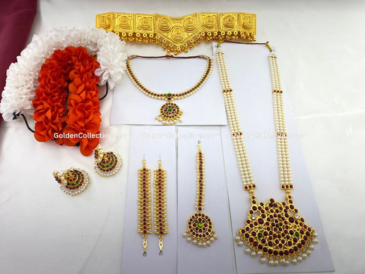 Bharatanatyam Jewellery Sets - Tradition by GoldenCollections BDS-030, for best Bharatanatyam Jewellery set price