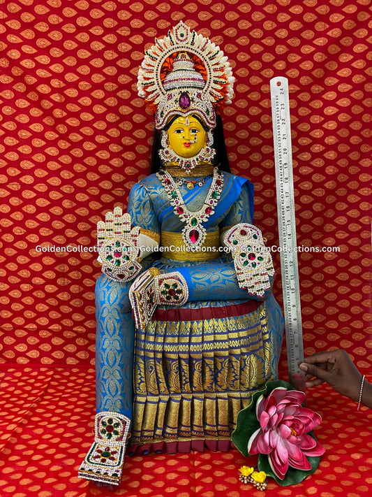 Goddess Varalakshmi Idol - Beautiful Idol with Jewellery - VVD-002 2