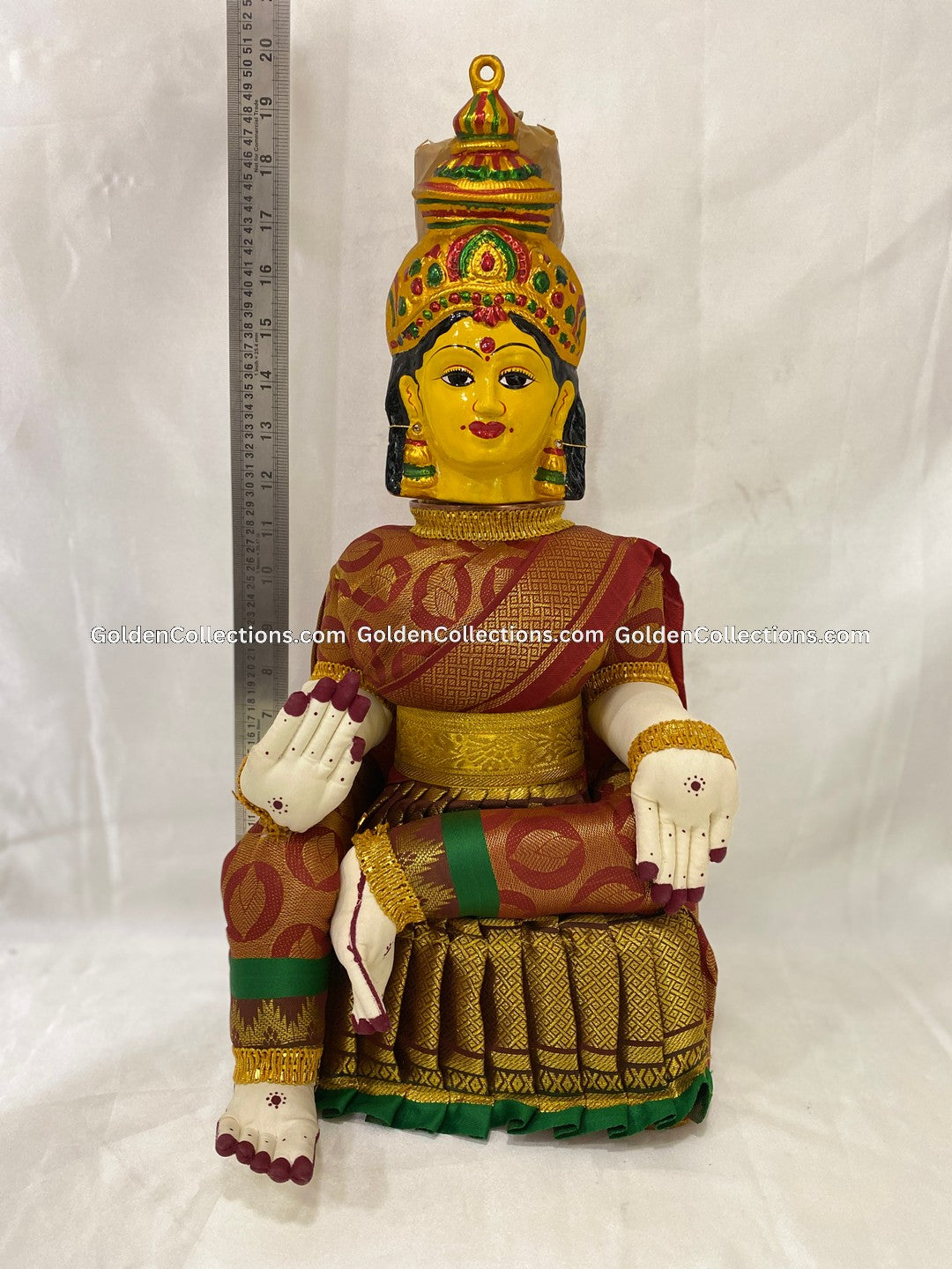 Varalakshmi Amman Idol Full Set 19 in Maroon VVD044 for Varalakshmi Vratham pooja image 2