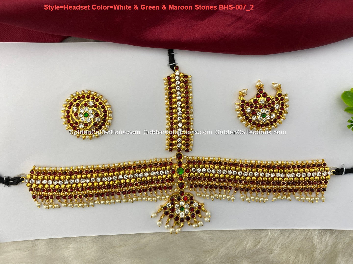 Headpiece for Bharatanatyam dance ornaments BHS-007 2