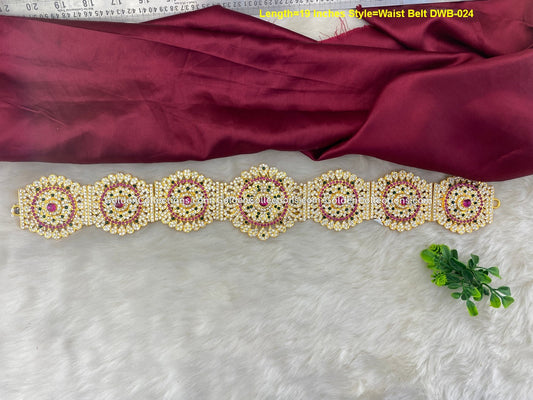 Hindu Goddess Waist Belt-Graceful Adornments for Worship - DWB-024