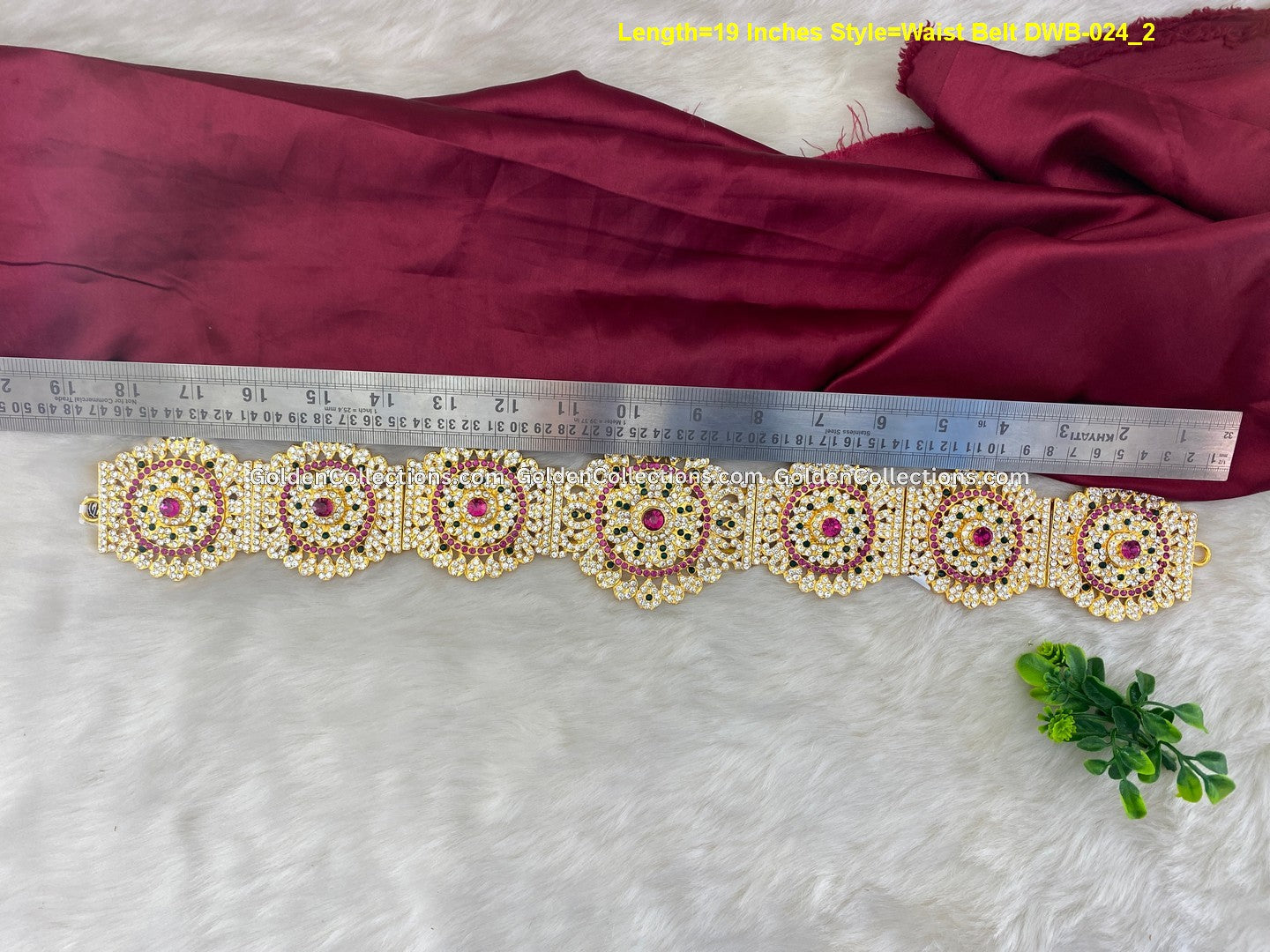 Hindu Goddess Waist Belt-Graceful Adornments for Worship - DWB-024 2