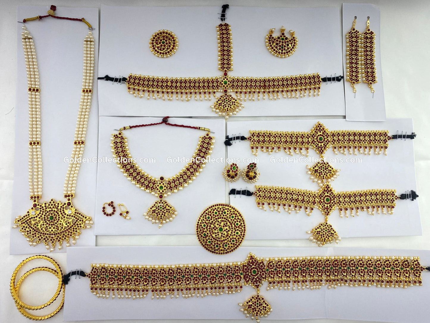 Indian Traditional Bharatanatyam Jewellery GoldenCollections BDS-034 2 bharatanatyam jewellery set