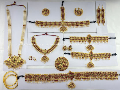 Indian Traditional Bharatanatyam Jewellery GoldenCollections BDS-034 2 bharatanatyam jewellery set