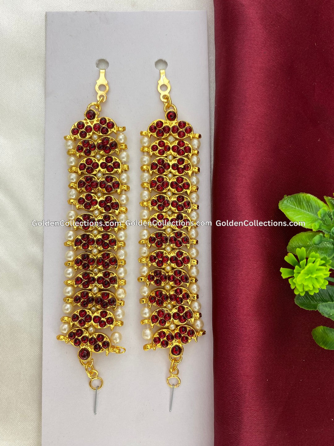 Kemp Mattal Traditional Hair Ornament For Bharatanatyam Bdm014