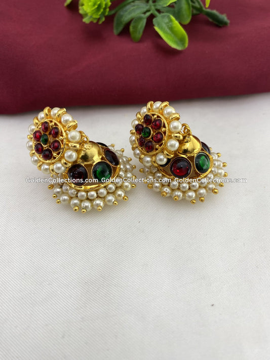 Kempu Earrings Goldencollections Bje004