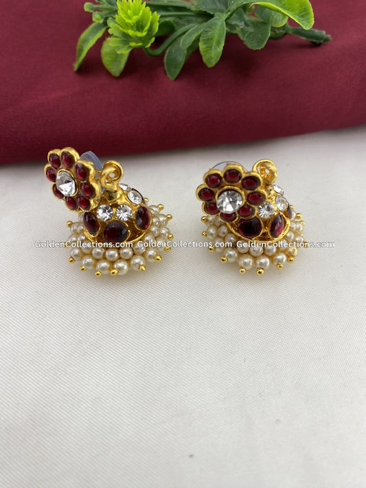 Kempu Jhumki Goldencollections Bje007