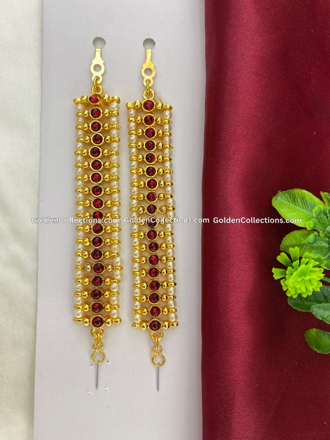 Kempu Matil Ear Cuff For Bharatanatyam Goldencollections Bdm005