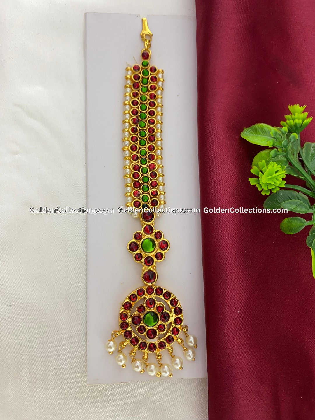 Kempu Nethichutti Traditional Dance Jewelry Set Bmt017