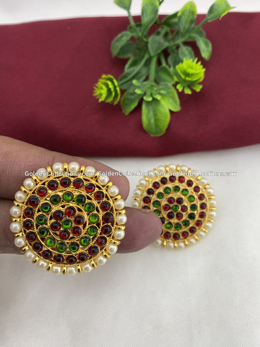 Traditional Bharatanatyam Earrings Goldencollections Bje027 2