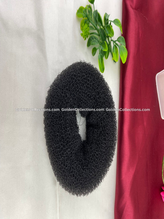 Traditional Bharatanatyam Hair Bun Goldencollections 2