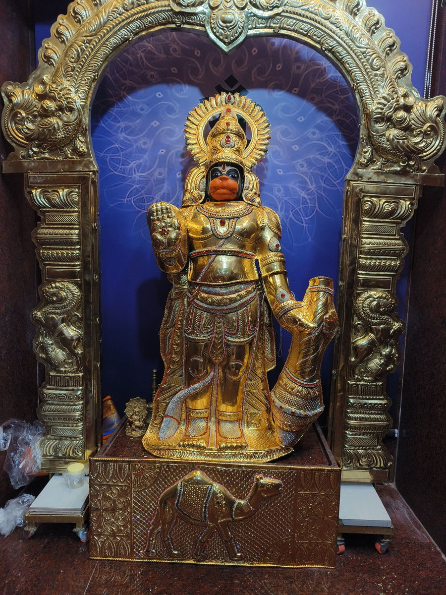 Hanuman Jayanti alankaram at Sri Vijaya Vinayaka Swamy Temple Malkajgiri with Golden Collections deity jewellery