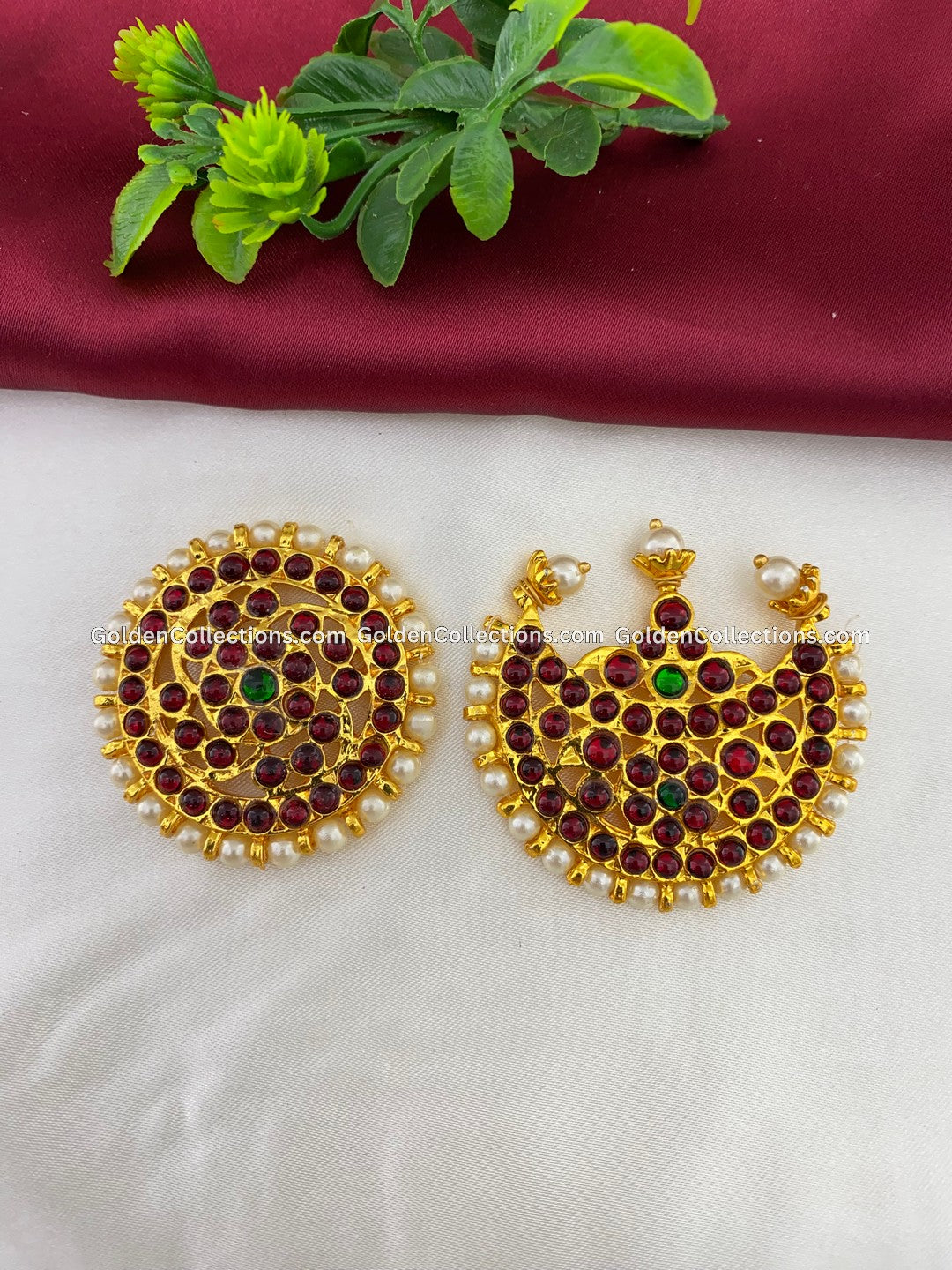 Bharatanatyam Sun & Moon: Kemp Surya Chandra Hair Sets