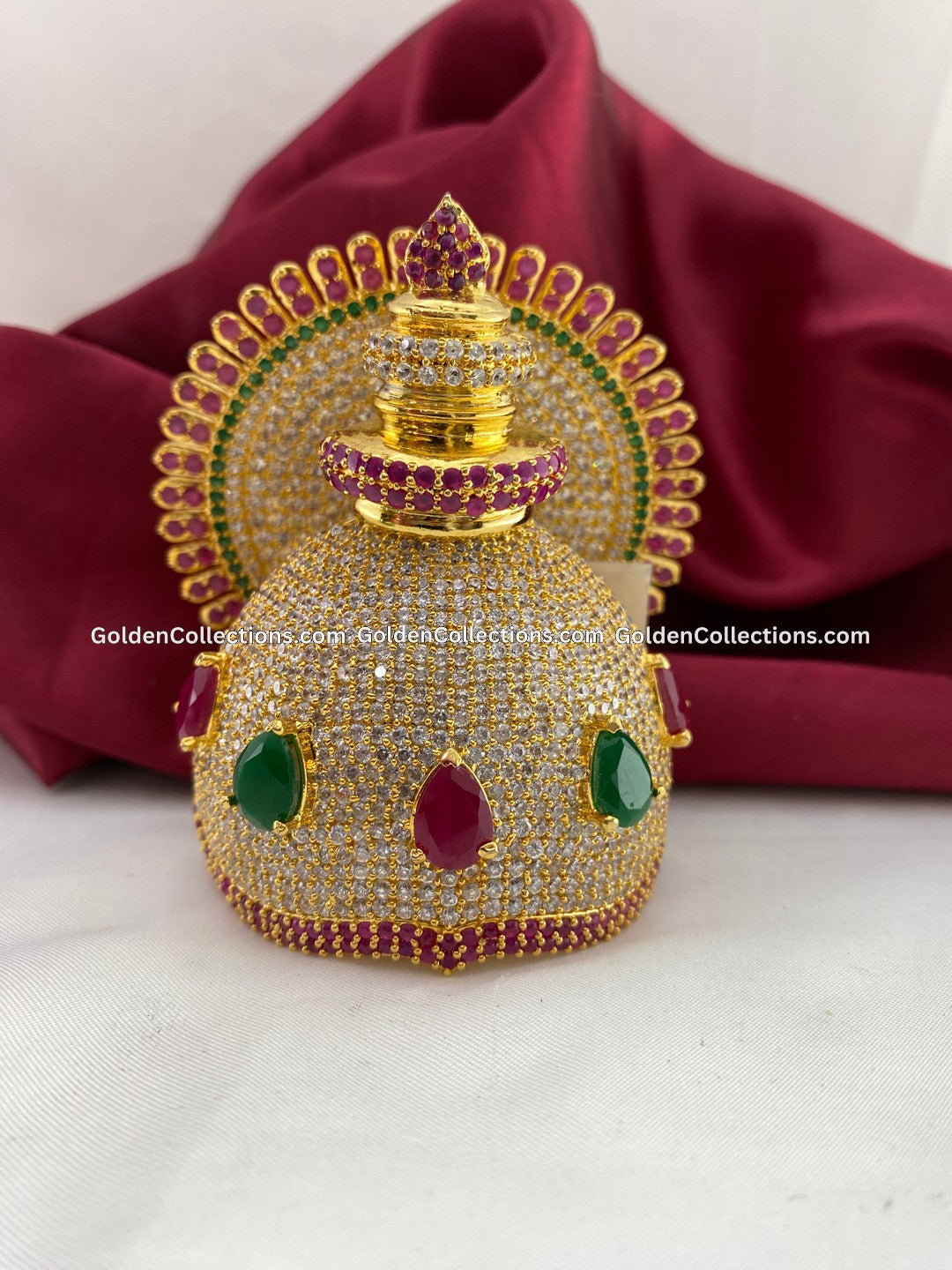 Deity Stone Crowns Mukut Kireedam by GoldenCollections Golden