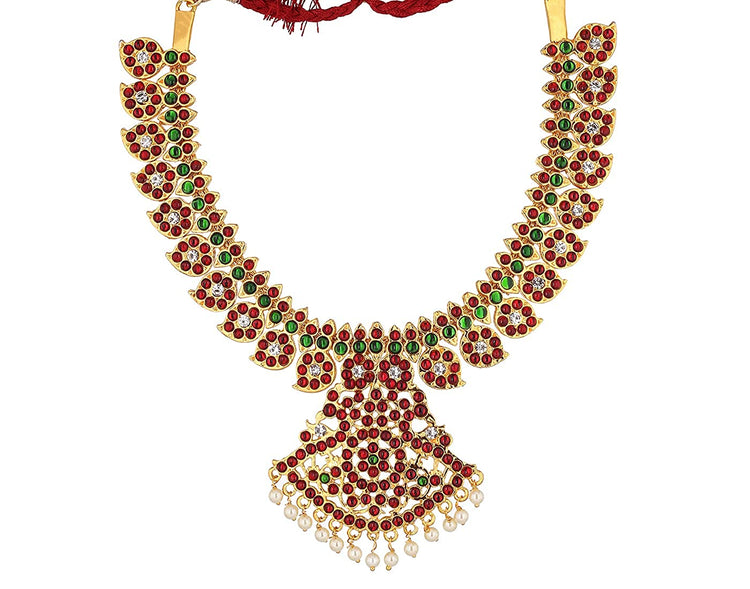 Bharatanatyam Short Necklace & Temple Chokers | GoldenCollections