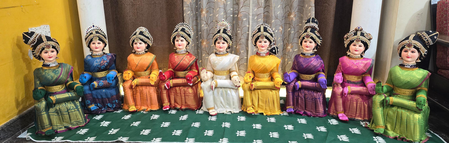 Ashta Lakshmi Doll Set for Varalakshmi Pooja and Navratri 21 in VVD098 for Varalakshmi Vratham pooja image 4
