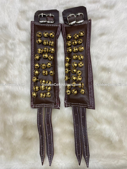 3-Line-Brown-Leather-Ghungroo-Salangai-GoldenCollections-1