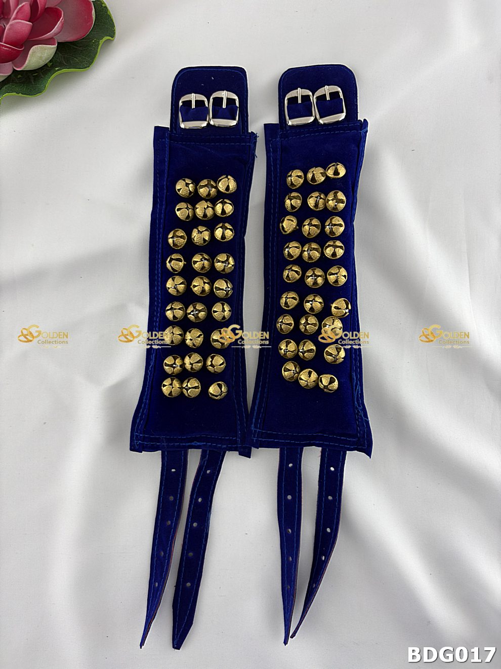 Bharatanatyam Ghungroo Salangai 3-Line Blue BDG-017 for Bharatanatyam and Kuchipudi dance
